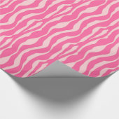 Papier Cadeau Zèbre rayures - Fuchsia et rose clair (Coin)