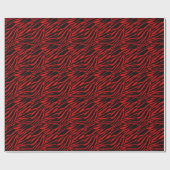 Papier Cadeau zèbre rouge (Plat)