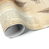 Papier Cadeau Zeppelin Steampunk vintage (4) (Coin rond)