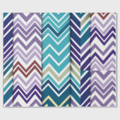 Papier Cadeau Zig Zagging pastel Vertical Green Retro Motif (Plat)