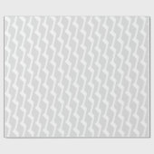 Papier cadeau Zigzag blanc moderne (Plat)
