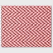 Papier Cadeau Zigzag blanc rouge H de Chervron d'extra large (Plat)