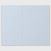 Papier Cadeau Zigzag bleu clair et blanc (Plat)