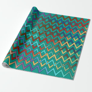 Papier Cadeau ZIGZAG diamants - couleur + votre backgr. & idées