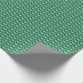 Papier Cadeau Zigzag fleuri vert (Coin)