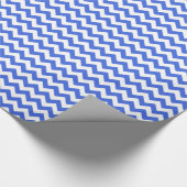 Papier Cadeau Zigzag I - Bleu blanc et royal (Coin)