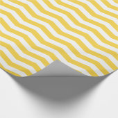 Papier Cadeau Zigzag jaune et blanc Chevron de freesia barré (Coin)