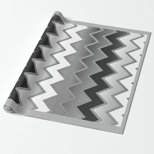 Papier Cadeau ZigZag - Monochrome (Déroulé)