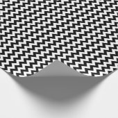 Papier Cadeau Zigzag noir et blanc (Coin)