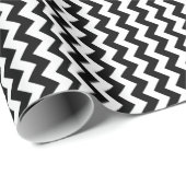 Papier Cadeau Zigzag noir et blanc (Coin rond)