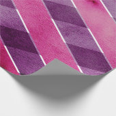Papier Cadeau Zigzag pourpre rose abstrait de Chevron (Coin)