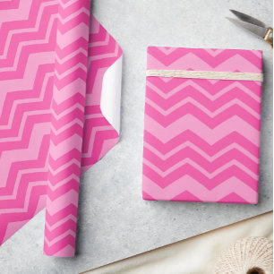 Papier Cadeau Zigzag rose chaud Chevron Motif Design