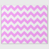 Papier Cadeau Zigzag rose et blanc (Plat)