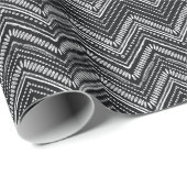 Papier Cadeau Zigzag Stripes : Ethnique Dessinée À La Main (Coin rond)