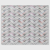 Papier Cadeau Zigzag texturé gris (Plat)