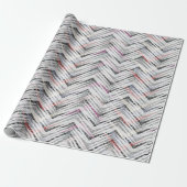 Papier Cadeau Zigzag texturé gris (Déroulé)