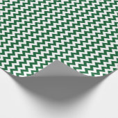 Papier Cadeau Zigzag vert et blanc (Coin)