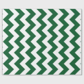 Papier Cadeau Zigzag vert et blanc (Plat)
