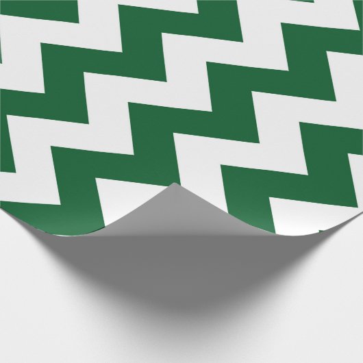 Papier Cadeau Zigzag vert et blanc (Coin)