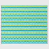 Papier Cadeau Zigzag vert et bleu éergetique pour Cérébration (Plat)