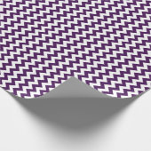 Papier Cadeau Zigzag violet et blanc (Coin)