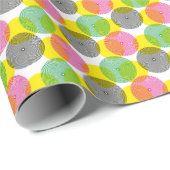 Papier Cadeau Zigzags de brosse : Motif à main (Coin rond)