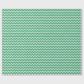 Papier Cadeau Zigzags verts mignons de Polkadot (Plat)