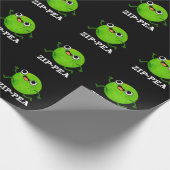 Papier Cadeau Zip pea Funny Zippy Pea Pun Dark BG (Coin)