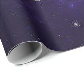 Papier Cadeau Zodiac Purple Gemini | Horoscope d'astrologie cosm (Coin rond)