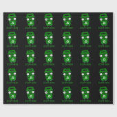 Papier Cadeau Zom bin Funny Zombie Trash Bin Pun Dark BG (Plat)