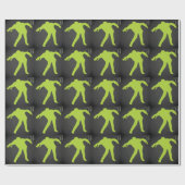 Papier Cadeau Zombi vert (Plat)
