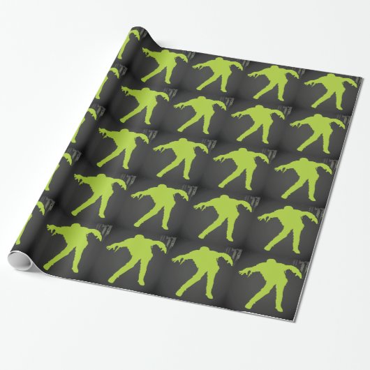 Papier Cadeau Zombi vert (Déroulé)