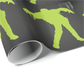 Papier Cadeau Zombi vert (Coin rond)