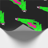 Papier Cadeau zombie coeur mains halloween valentine (Coin)