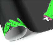 Papier Cadeau zombie coeur mains halloween valentine (Coin rond)