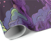 Papier Cadeau Zombie Recherche De Cerveaux (Coin rond)