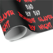Papier Cadeau Zombie Slayer Papa (Coin rond)