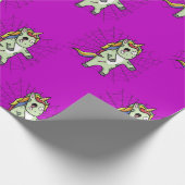 Papier Cadeau Zombiecorn violet Zombie Unicorn Halloween (Coin)