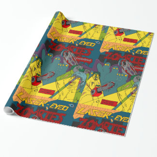 Papier Cadeau Zombies au laser avec papier d'enveloppement de tr