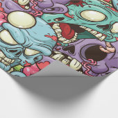 Papier Cadeau Zombies d'Halloween (Coin)