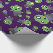 Papier Cadeau Zombies pourpres (Coin)