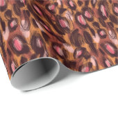 Papier Cadeau Zones léopard Motif animal africain (Coin rond)
