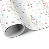 Papier Cadeau Zoo de mouture de chèvre Motif de fête d'anniversa (Coin rond)