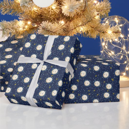 Papier Cadeau Zoom sur la Lune (Vacances)