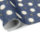 Papier Cadeau Zoom sur la Lune (Coin rond)
