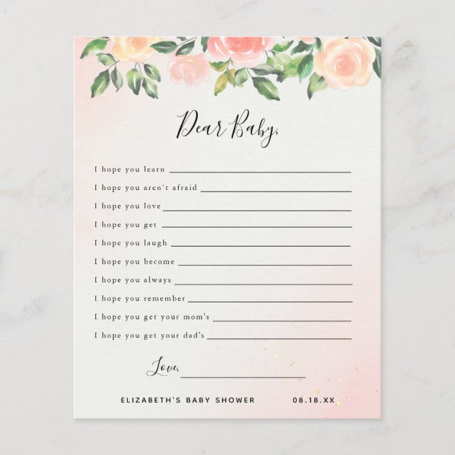 Papier Cadeaux de bébé | Jeu de baby shower (Devant)