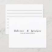 Papier Cadeaux de mariage moderne : conseils et vœux pour (Devant / Derrière)