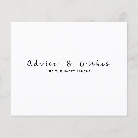 Papier Cadeaux de mariage moderne : conseils et vœux pour (Devant)