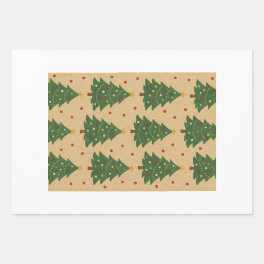 PAPIER CADO CHRISTMAS ARBRE ET RAYURES (Devant 2)