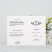 Papier Cadre baroque unique monogramme de mariage (Debout devant)